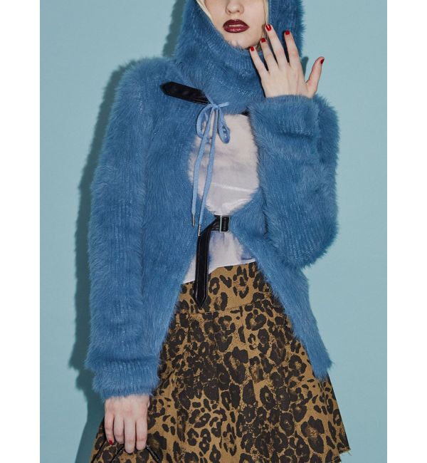 jouetie「シャギーベルトカーデ」|カーディガン|ブルー