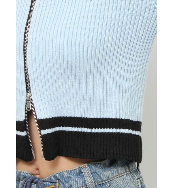 jouetie「ラインハイネックジップカーデ」|カーディガン|
