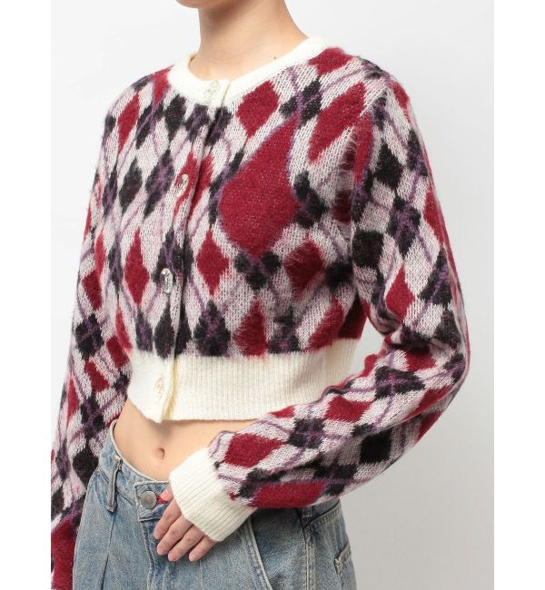 jouetie「2WAYパターンショートカーデ」|カーディガン|