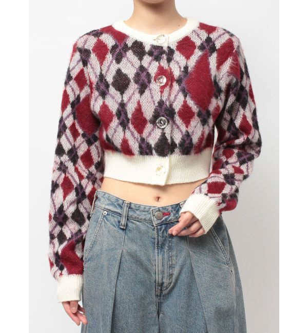 jouetie「2WAYパターンショートカーデ」|カーディガン|