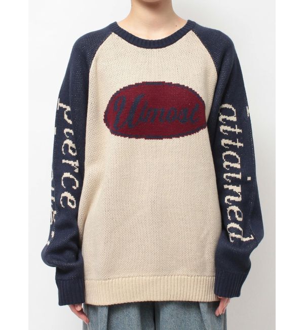 jouetie「ラグランロゴルーズニット」|ニット・セーター|