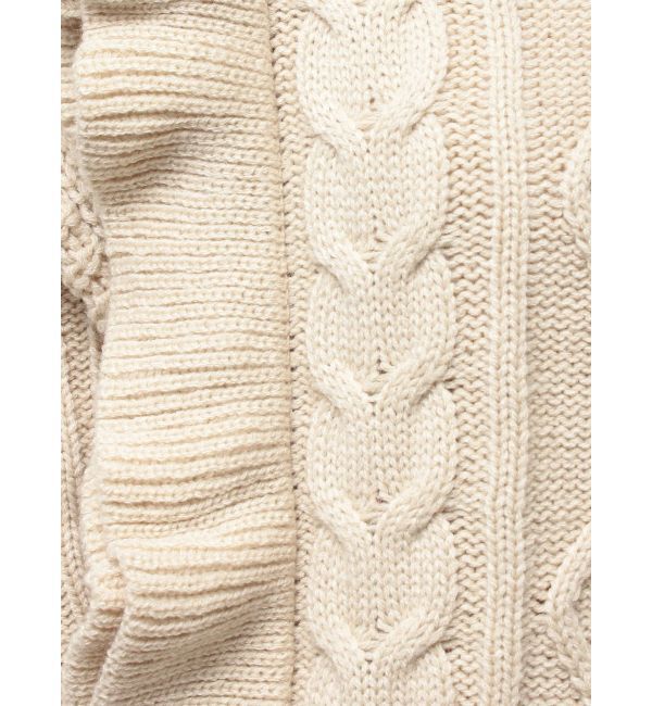 jouetie「フリルケーブルニットチュニック」|ニット・セーター|