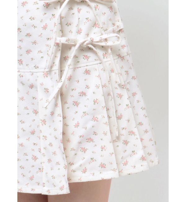 merry jenny「flowerリボンプリーツミニスカート」|スカート|