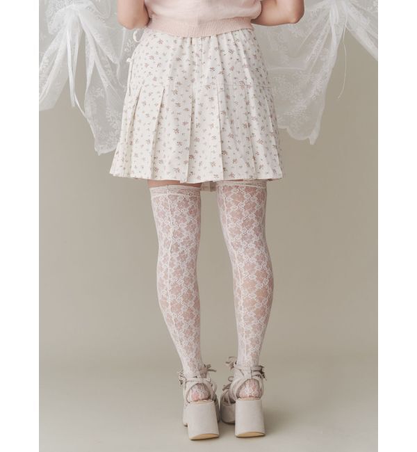 merry jenny「flowerリボンプリーツミニスカート」|スカート|