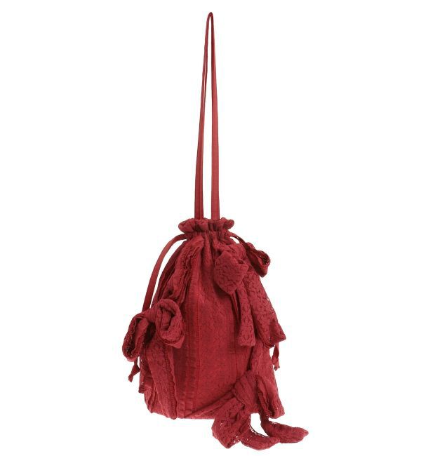 merry jenny「りぼんのレーストートバッグ」|トートバッグ|レッド