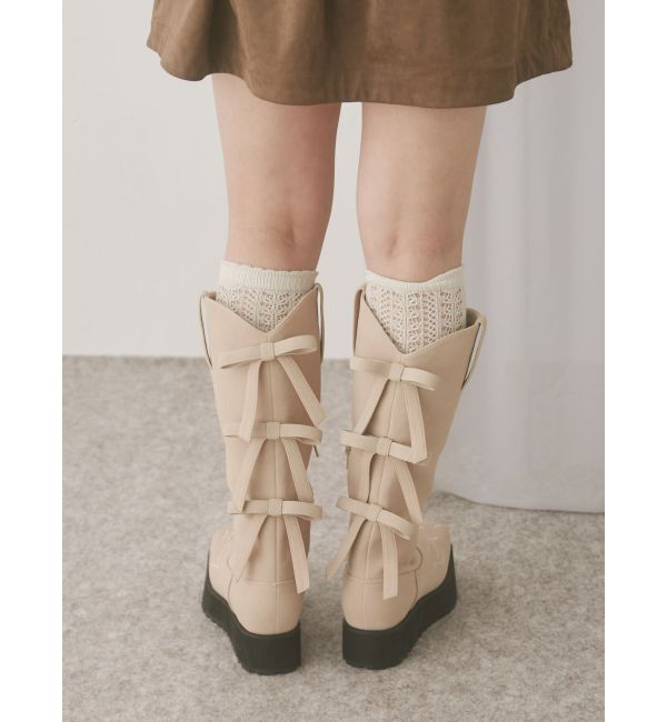 merry jenny「sweet ribbonウェスタンブーツ」|ロングブーツ|