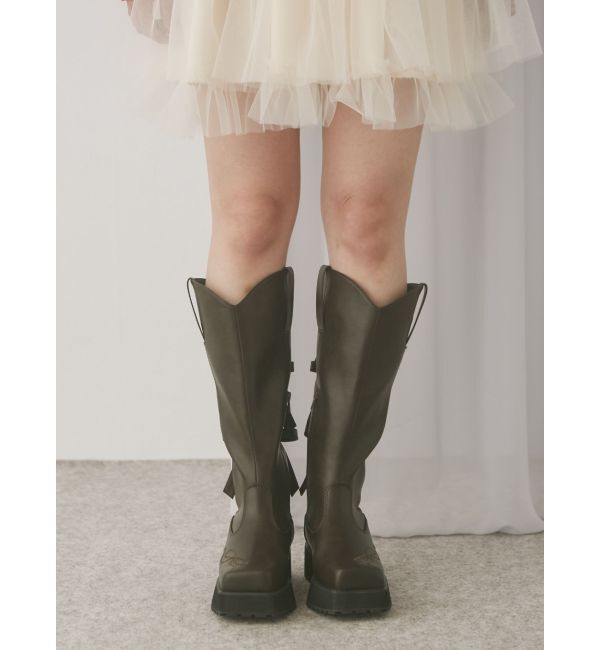 merry jenny「sweet ribbonウェスタンブーツ」|ロングブーツ|