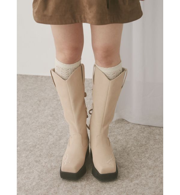 merry jenny「sweet ribbonウェスタンブーツ」|ロングブーツ|