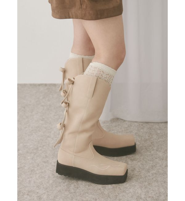 merry jenny「sweet ribbonウェスタンブーツ」|ロングブーツ|