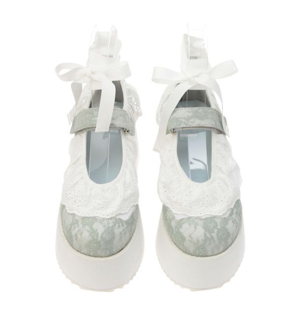 merry jenny「フリルレースアップ厚底スニーカー」|スニーカー|