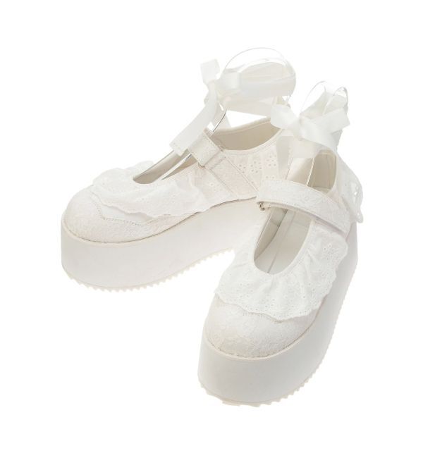 merry jenny「フリルレースアップ厚底スニーカー」|スニーカー|