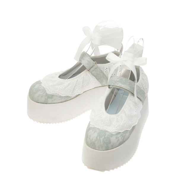 merry jenny「フリルレースアップ厚底スニーカー」|スニーカー|