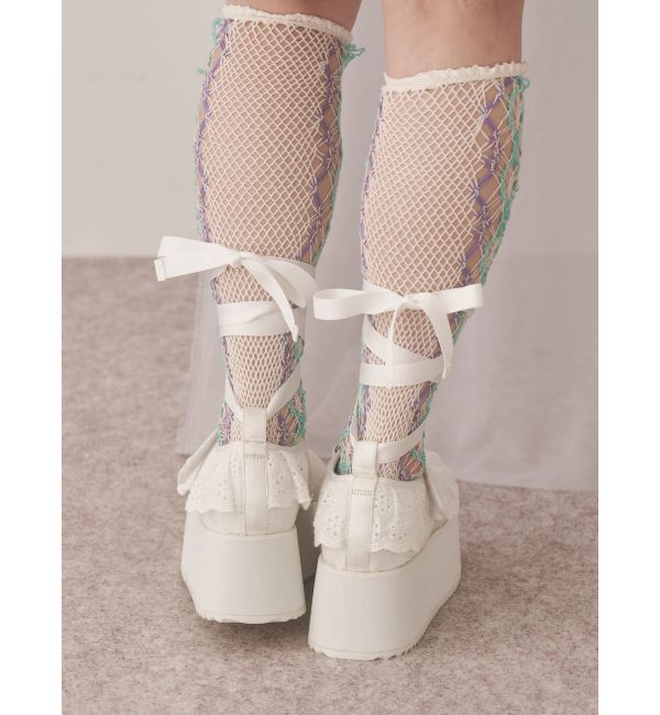 merry jenny「フリルレースアップ厚底スニーカー」|スニーカー|