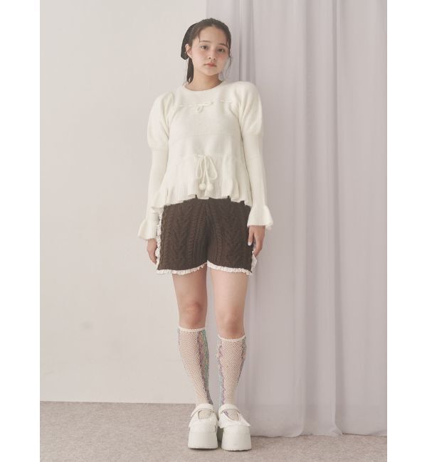 merry jenny「フリルレースアップ厚底スニーカー」|スニーカー|