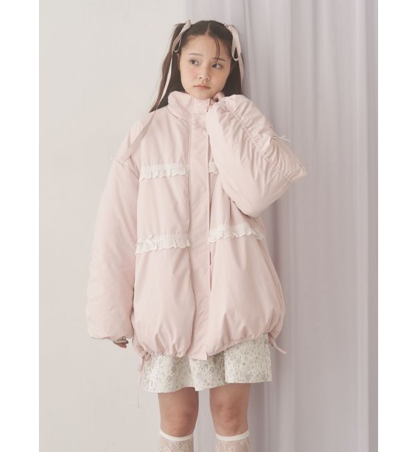merry jenny「ribbonフリルパデットジャケット」|ダウン|