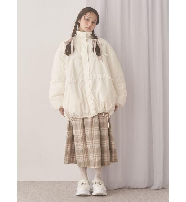 merry jenny「ribbonフリルパデットジャケット」|ダウン|