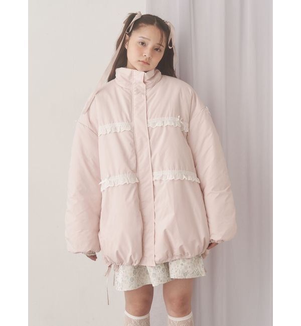 merry jenny「ribbonフリルパデットジャケット」|ダウン|