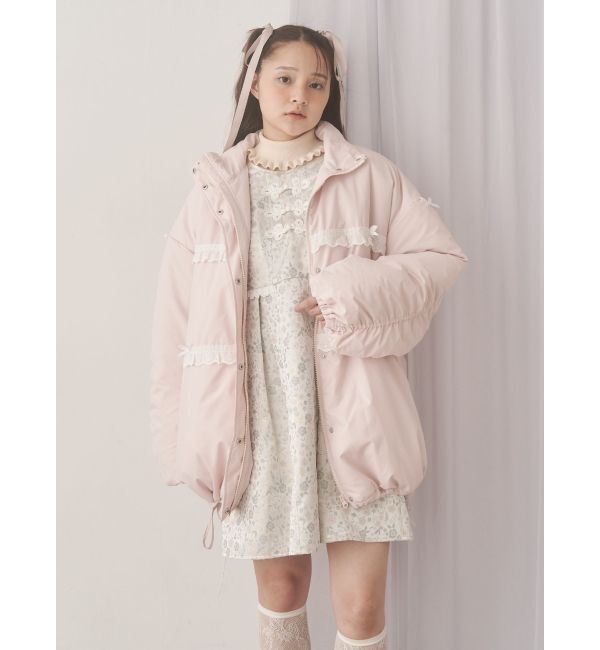 merry jenny「ribbonフリルパデットジャケット」|ダウン|