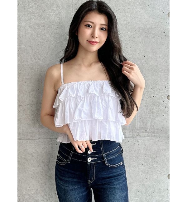 GYDA「ティアードベアトップス」|キャミソール|