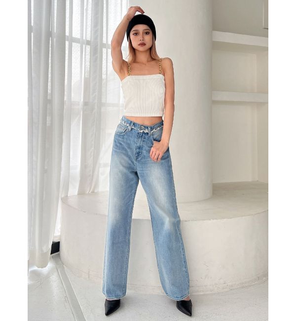 GYDA「chainストラップテレコビスチェ」|キャミソール|