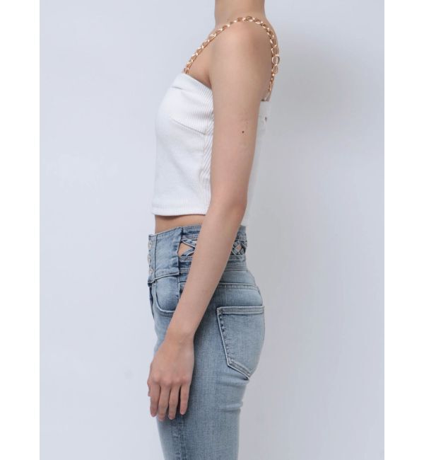 GYDA「chainストラップテレコビスチェ」|キャミソール|