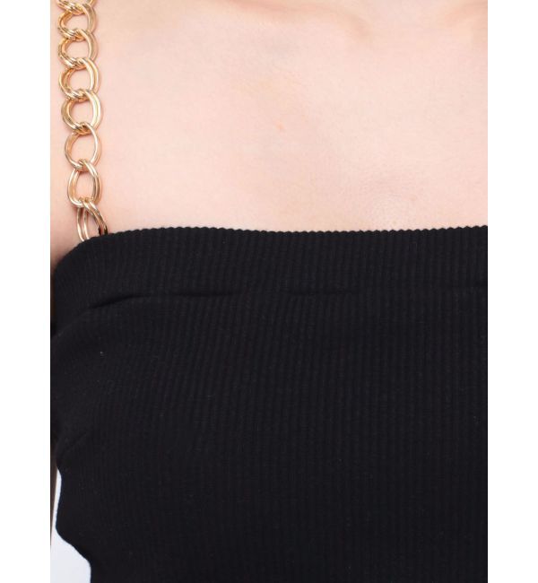 GYDA「chainストラップテレコビスチェ」|キャミソール|
