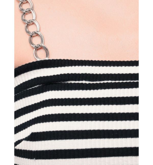 GYDA「chainストラップテレコビスチェ」|キャミソール|