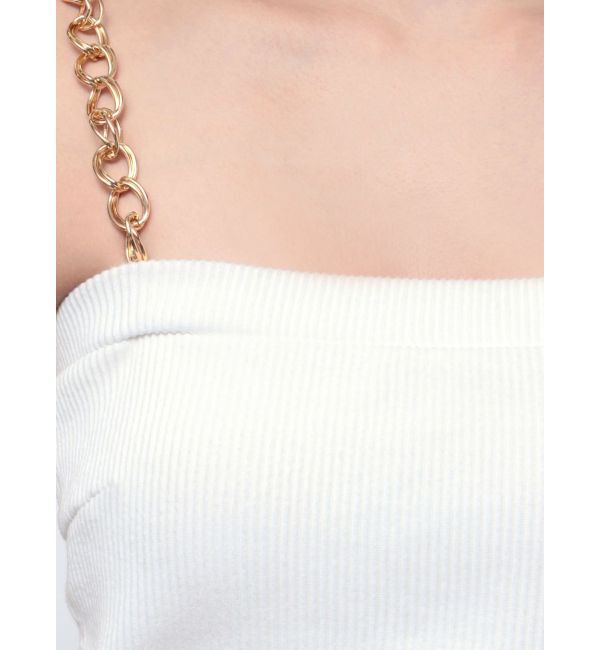 GYDA「chainストラップテレコビスチェ」|キャミソール|