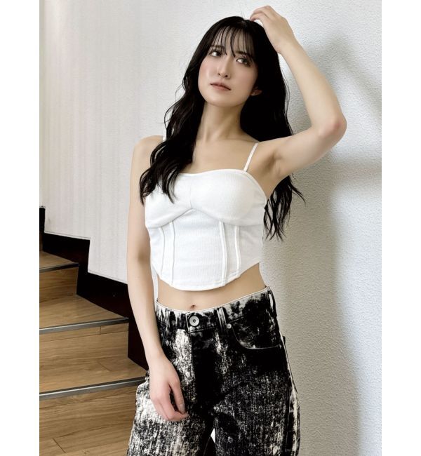 GYDA「コルセットデザインテレコビスチェ」|キャミソール|