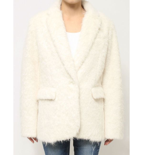 GYDA「シャギーシンプルジャケット」|テーラードジャケット|