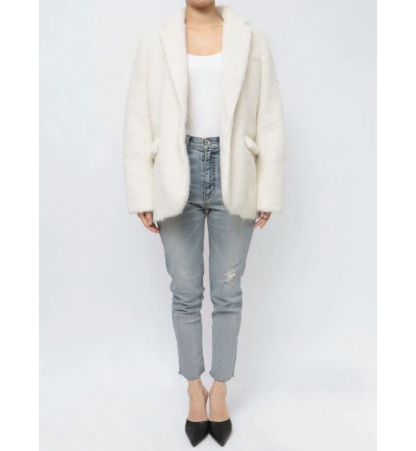 GYDA「シャギーシンプルジャケット」|テーラードジャケット|