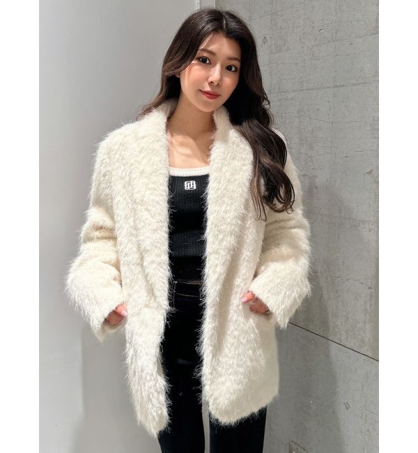 GYDA「シャギーシンプルジャケット」|テーラードジャケット|