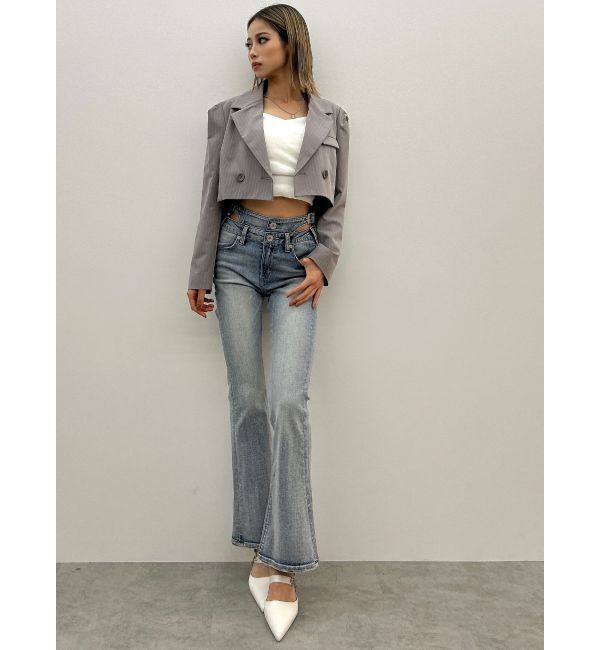 GYDA「ショートダブルジャケット【SETUP着用可】」|テーラードジャケット|