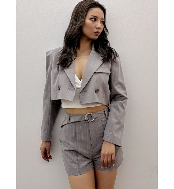 GYDA「ショートダブルジャケット【SETUP着用可】」|テーラードジャケット|