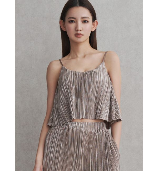 GYDA「サテンプリーツキャミビスチェ【SETUP着用可】」|キャミソール|