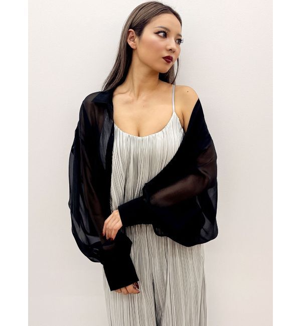 GYDA「サテンプリーツキャミビスチェ【SETUP着用可】」|キャミソール|