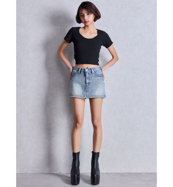 GYDA「レオパードバックリボントップス」|Tシャツ・カットソー|