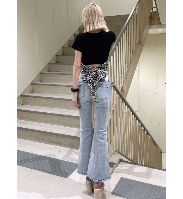 GYDA「レオパードバックリボントップス」|Tシャツ・カットソー|