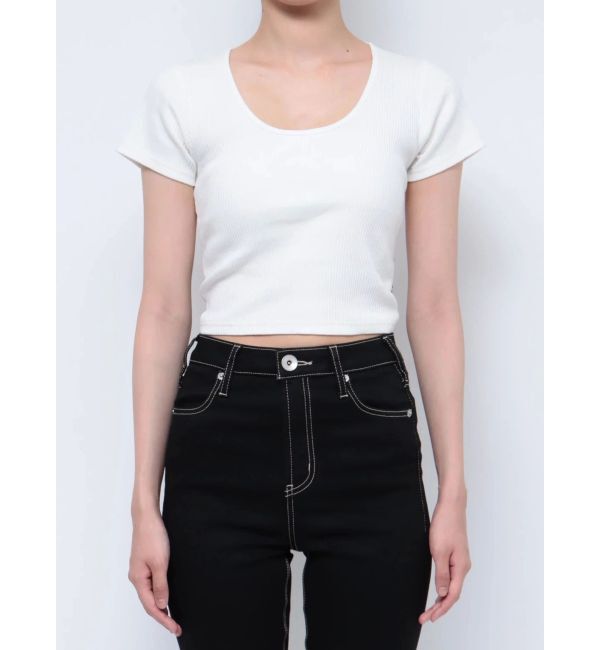 GYDA「レオパードバックリボントップス」|Tシャツ・カットソー|