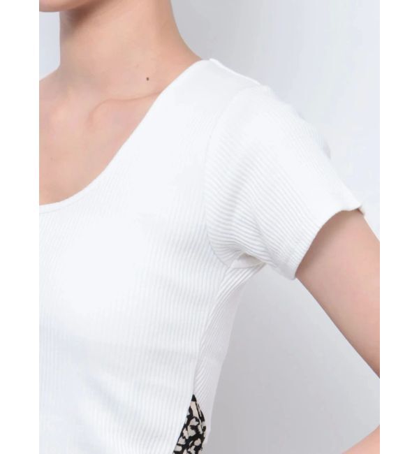 GYDA「レオパードバックリボントップス」|Tシャツ・カットソー|