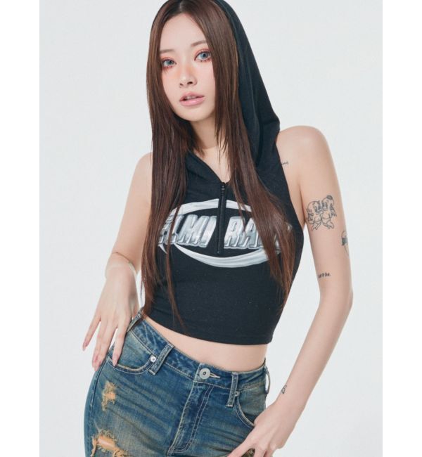 GYDA「ELMIRAGEベアフーディートップス」|Tシャツ・カットソー|