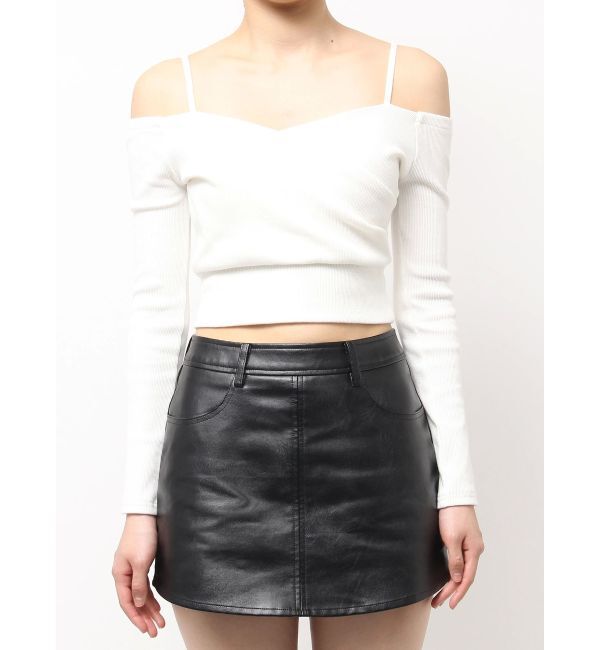 GYDA「カシュクールデザインオフショルトップス」|Tシャツ・カットソー|