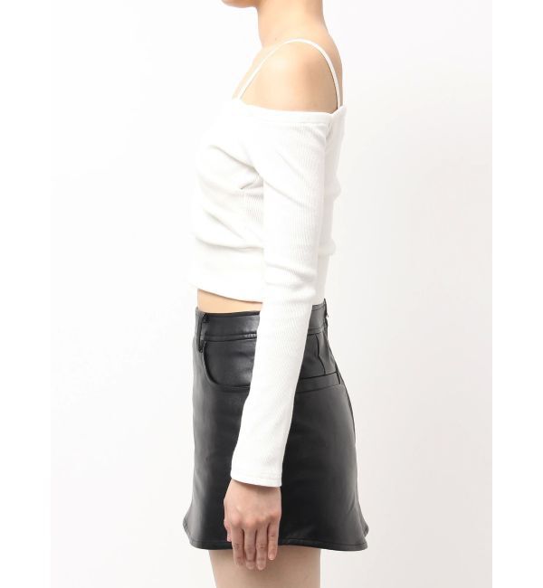 GYDA「カシュクールデザインオフショルトップス」|Tシャツ・カットソー|