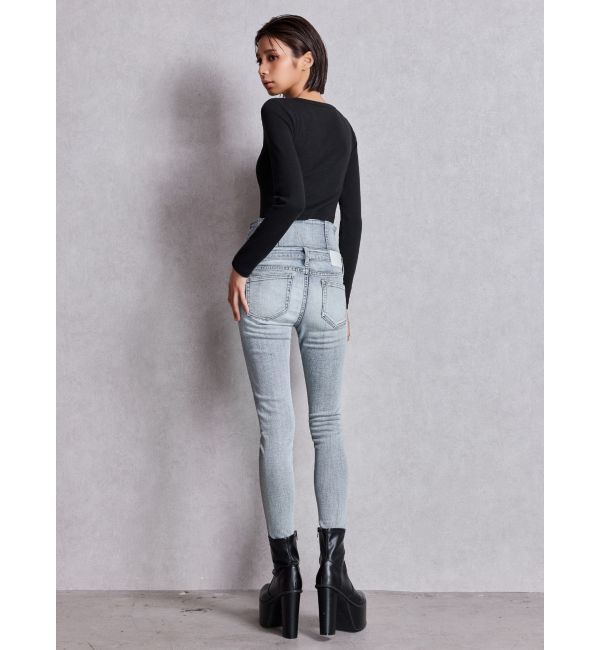 GYDA「フロントレースアップショートトップス」|Tシャツ・カットソー|