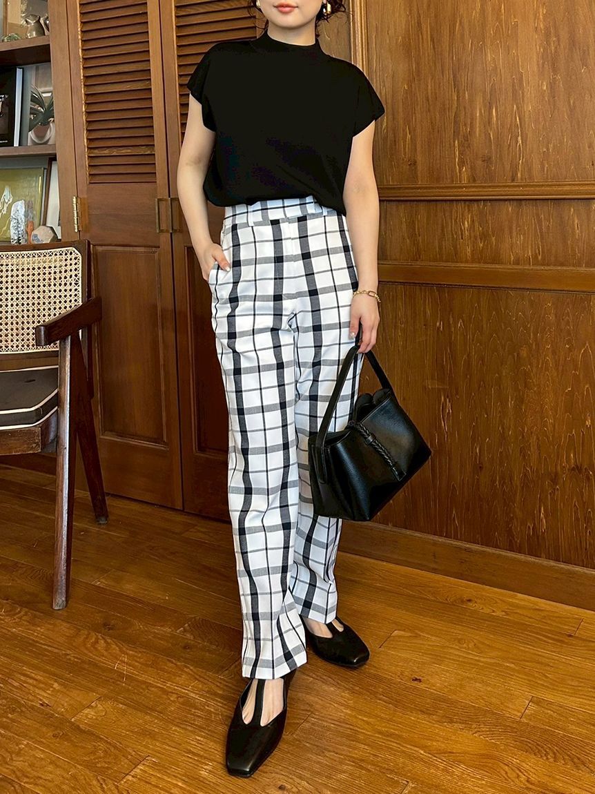 Mila Owen「【WEB限定カラー】後ろゴムセンタープレステーパードパンツ【ウォッシャブル】」|チノ|