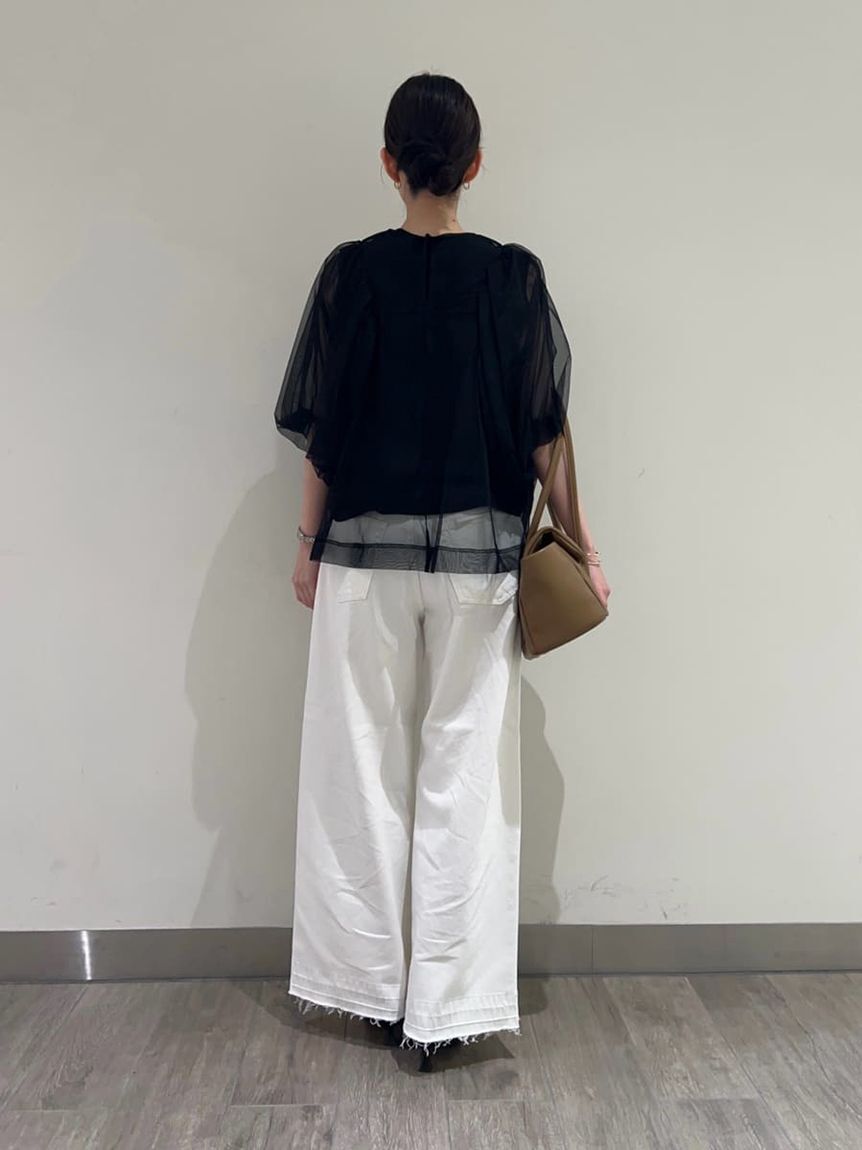 Mila Owen「【ウォッシャブル】撥水加工カットオフワイドデニムパンツ」|デニム|