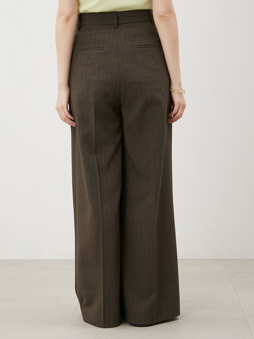 Mila Owen「フラップデザイン2タックワイドパンツ」|チノ|