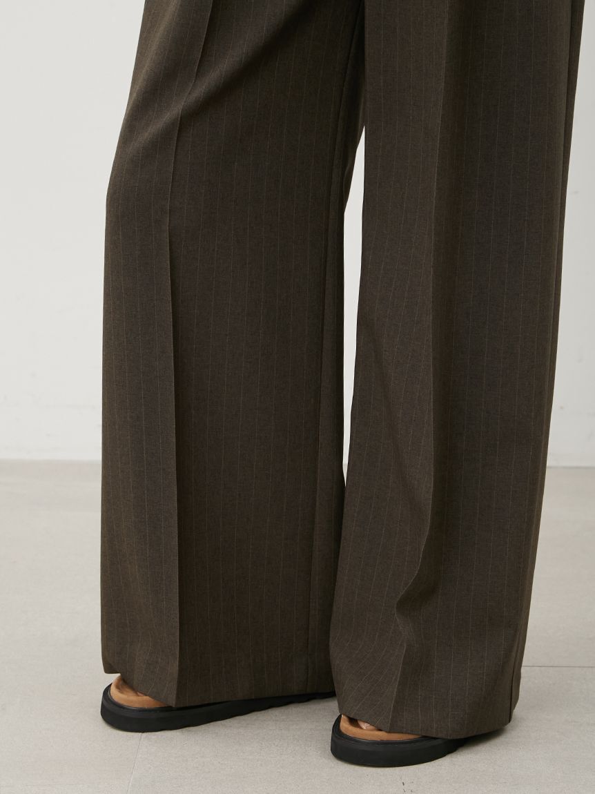 Mila Owen「フラップデザイン2タックワイドパンツ」|チノ|