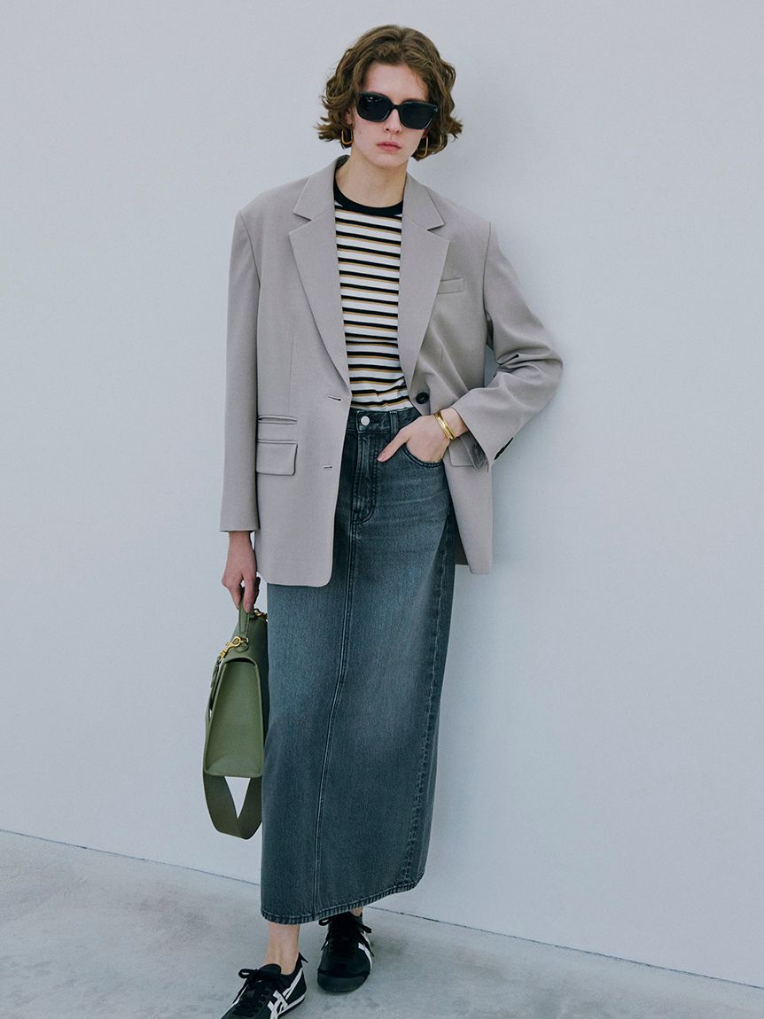 Mila Owen「後ベンツストレートマキシデニムスカート」|スカート|