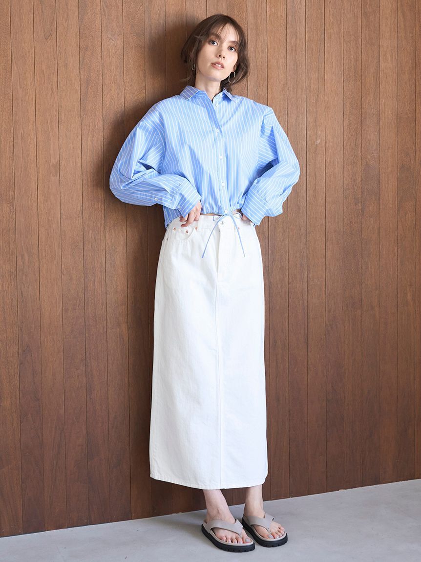 Mila Owen「後ベンツストレートマキシデニムスカート」|スカート|